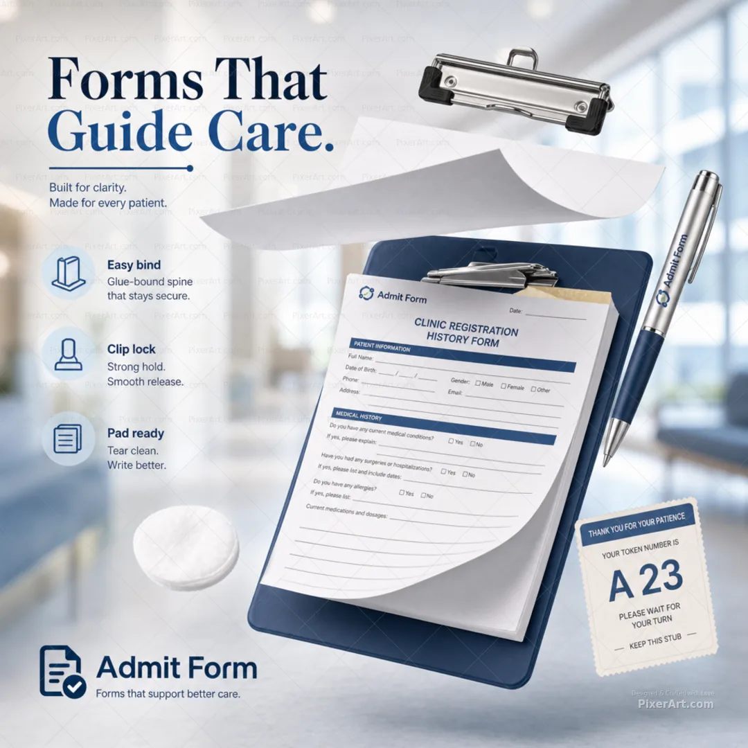Admit Form Clinic Registration Pad