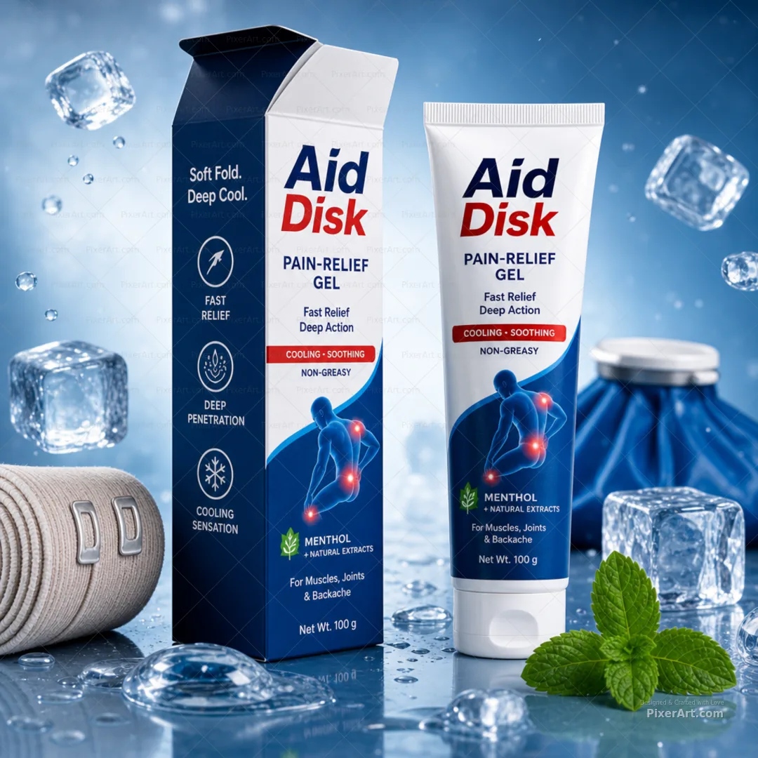 Aid Disk Pain-relief gel tube + carton