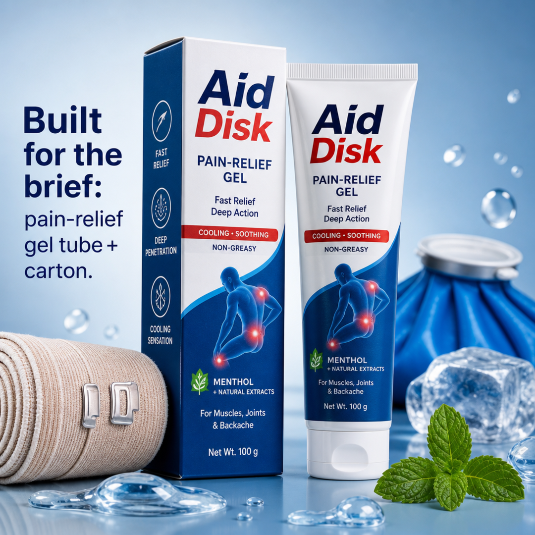 Aid Disk Pain-relief gel tube + carton