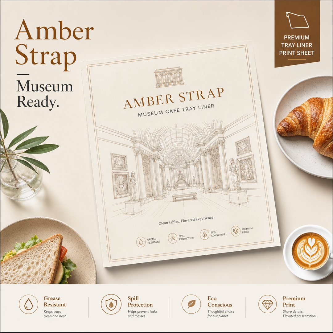 Amber Strap Museum Café Tray Liner Print