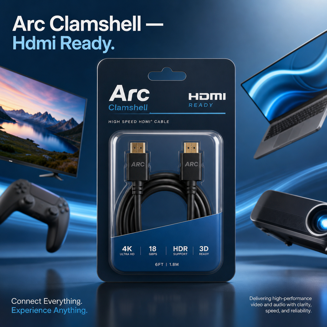 Arc Clamshell Hdmi Cable Hang Card
