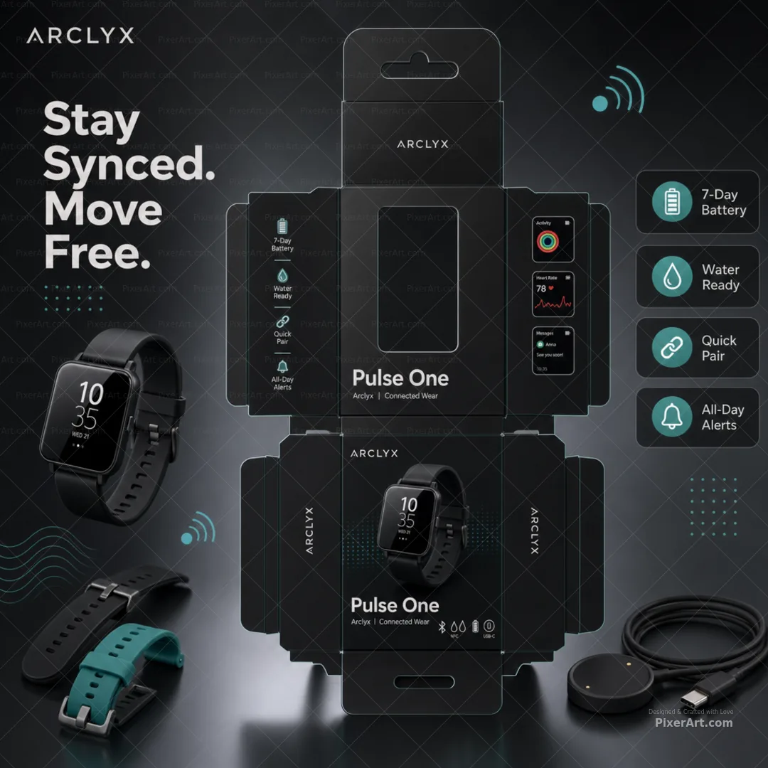 Arclyx Pulse One Smartwatch Packaging