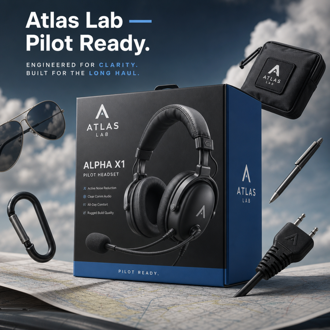 Atlas Lab Pilot Headset Retail / Ops Carton