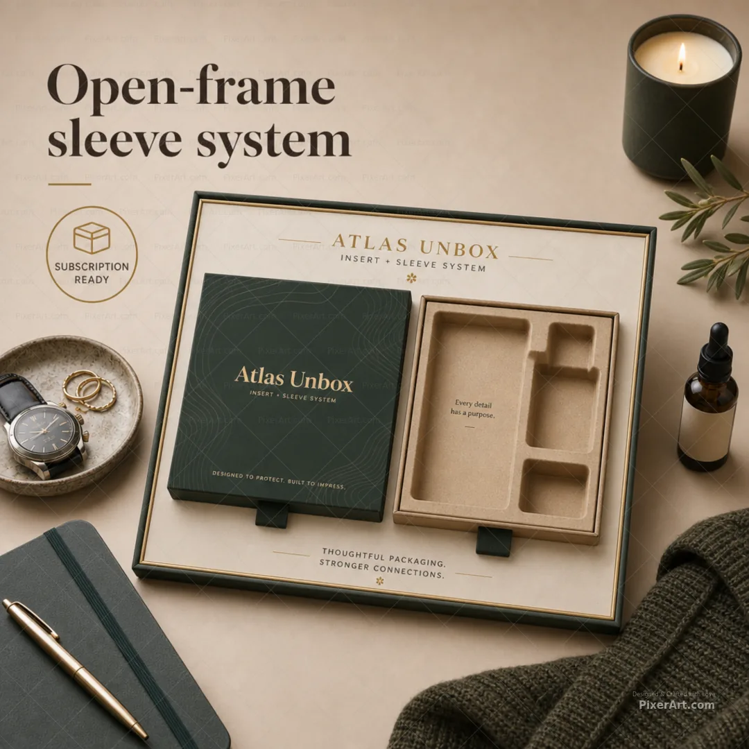 Atlas Unbox Subscription box insert + sleeve system