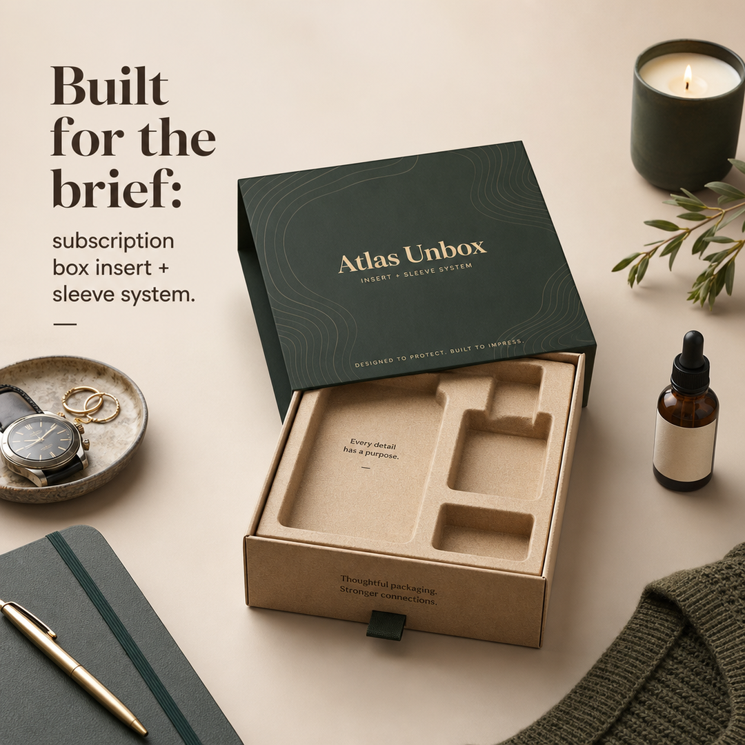 Atlas Unbox Subscription box insert + sleeve system