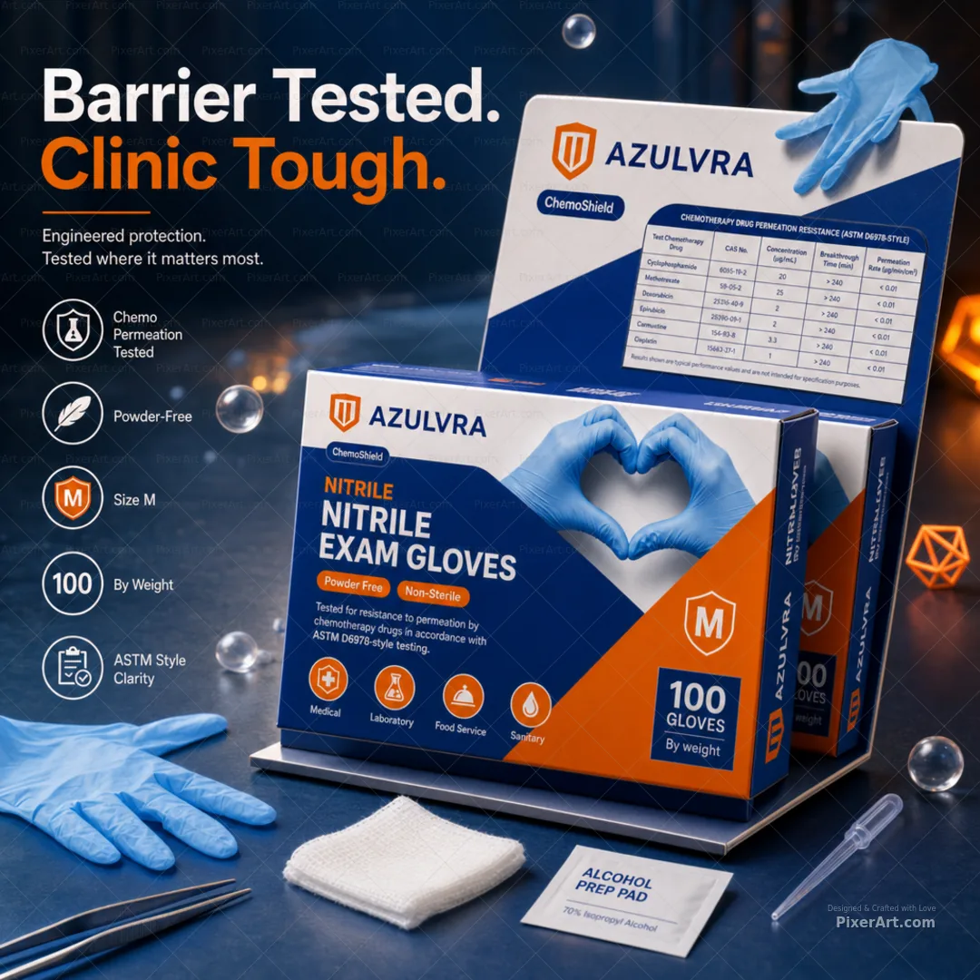 Azulvra ChemoShield Exam Gloves