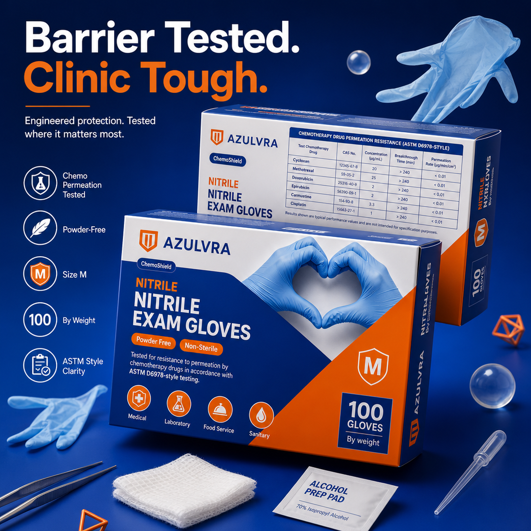 Azulvra ChemoShield Exam Gloves