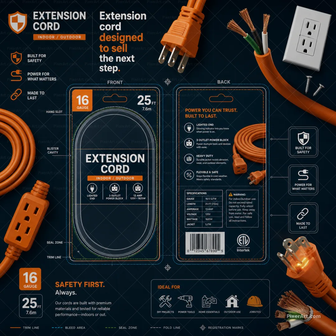 Badge Mock Extension cord