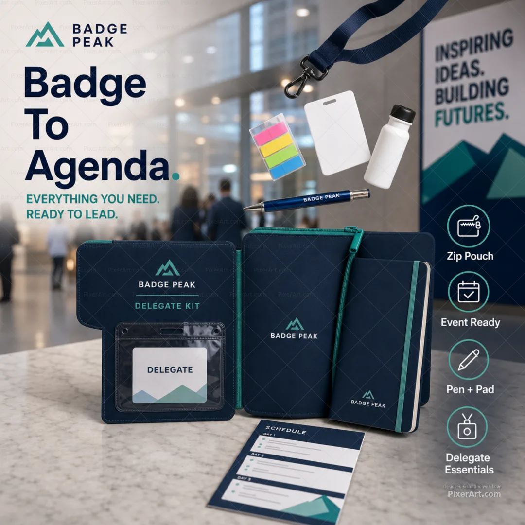 Badge Peak Conference Delegate Pouch