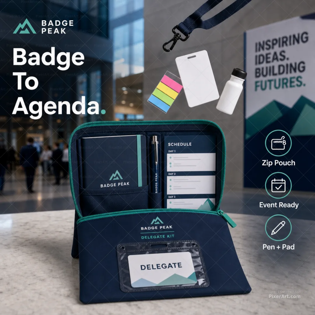 Badge Peak Conference Delegate Pouch