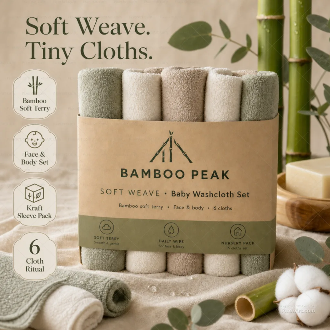 Bamboo Peak Washcloth Set