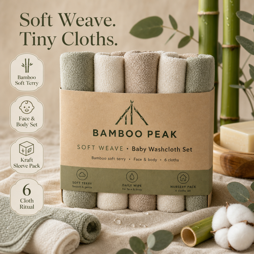 Bamboo Peak Washcloth Set