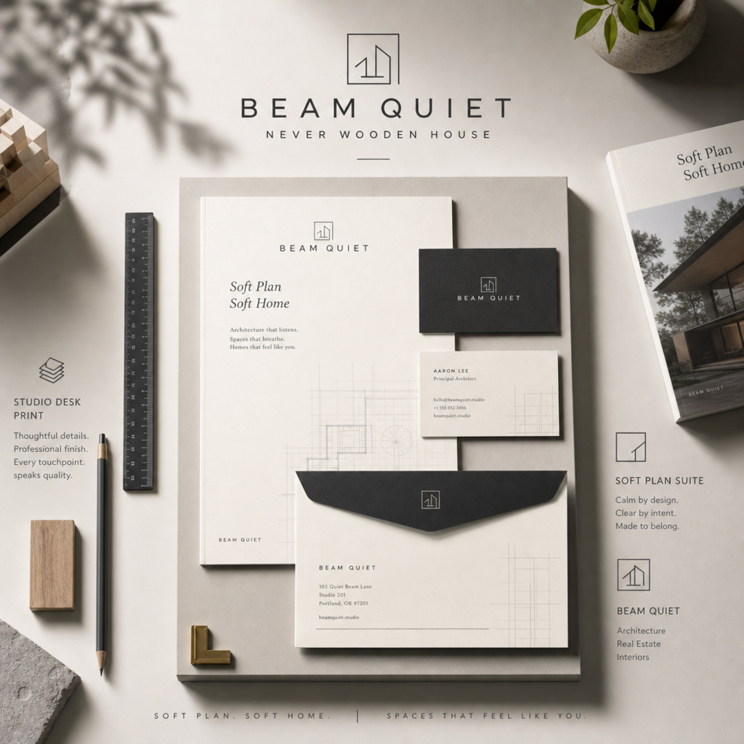 Beam Quiet Architecture Stationery