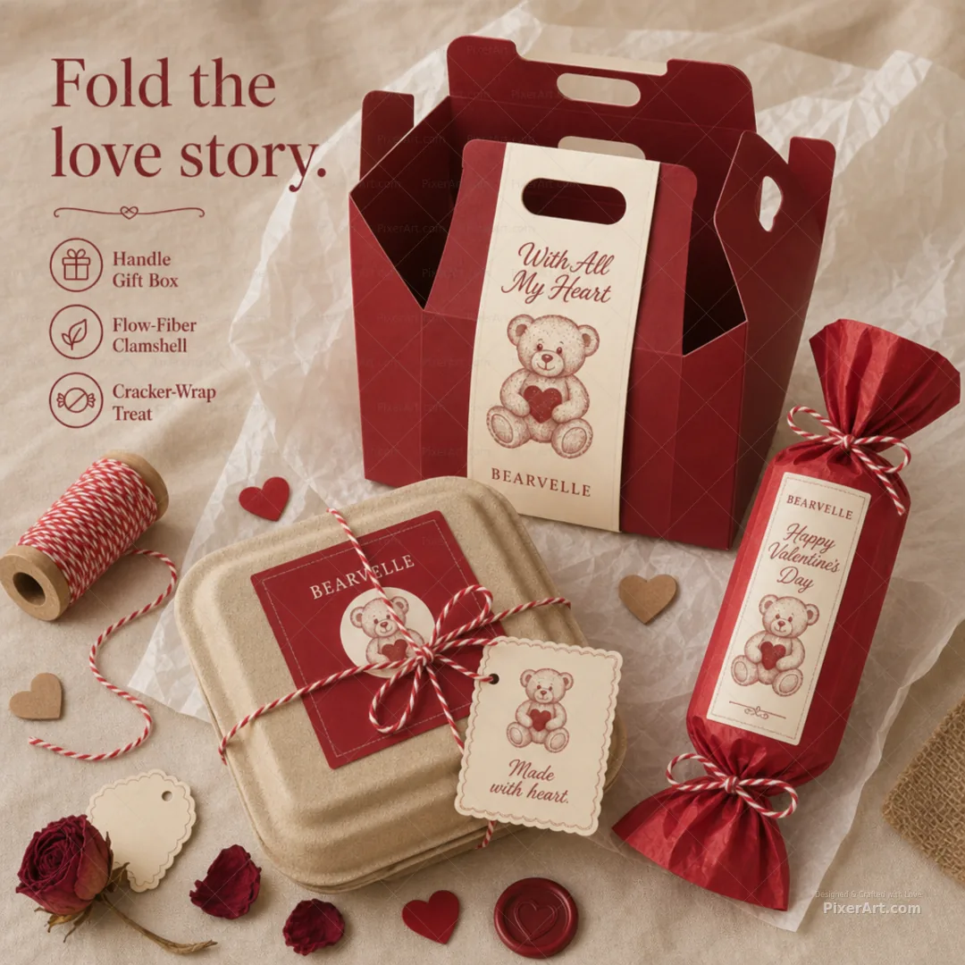 Bearvelle Valentine Gift Packaging Suite