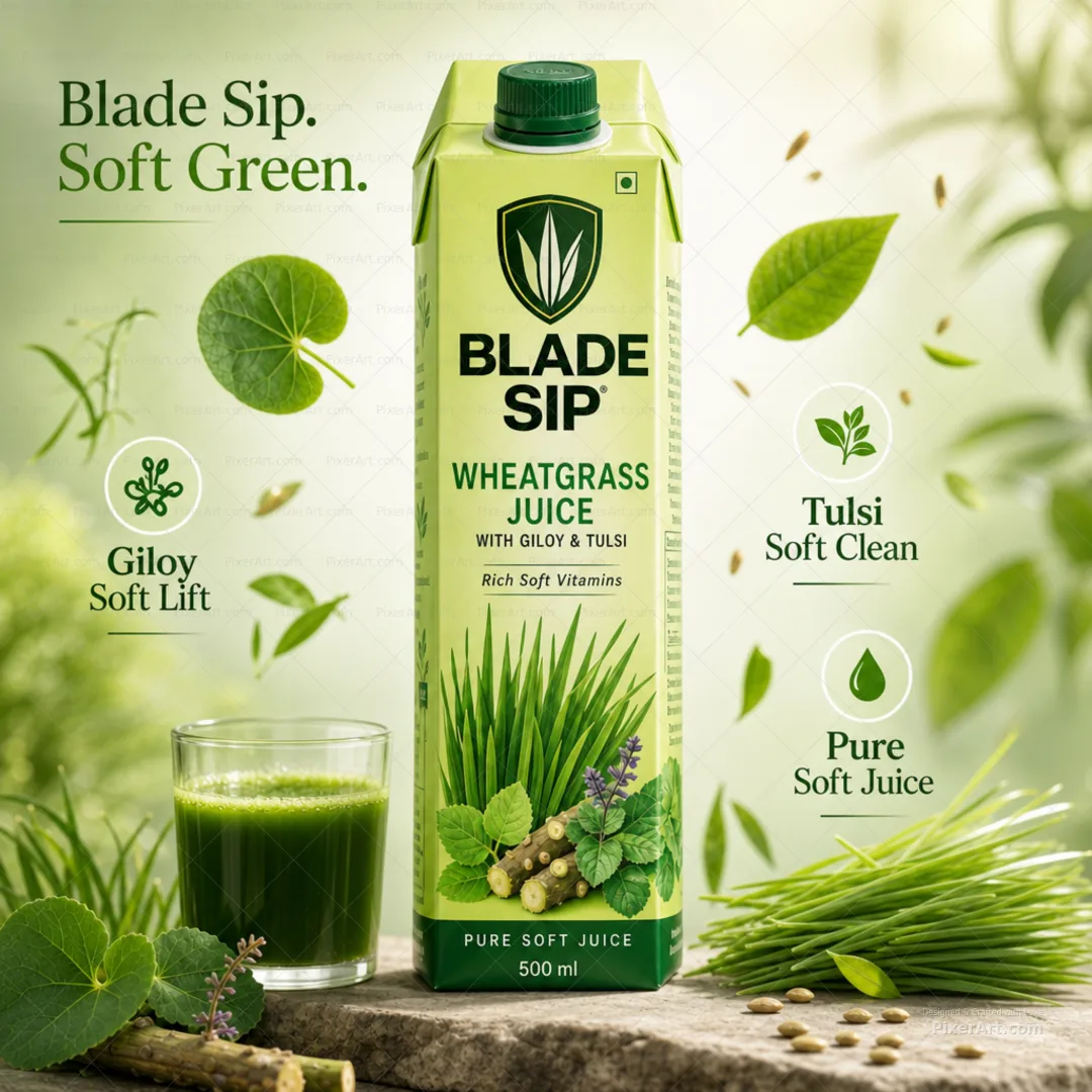 Blade Sip Wheatgrass Juice Carton