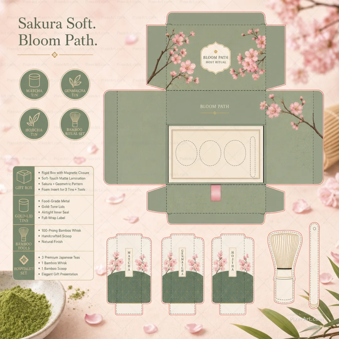 Bloom Path Matcha Hospitality Set