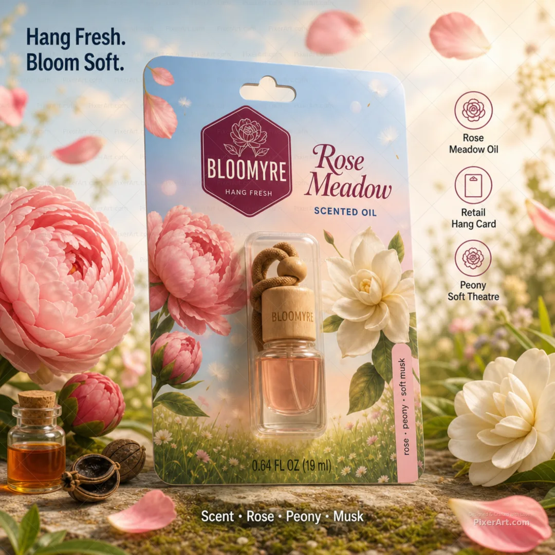 Bloomlyre Rose Meadow Hang Card