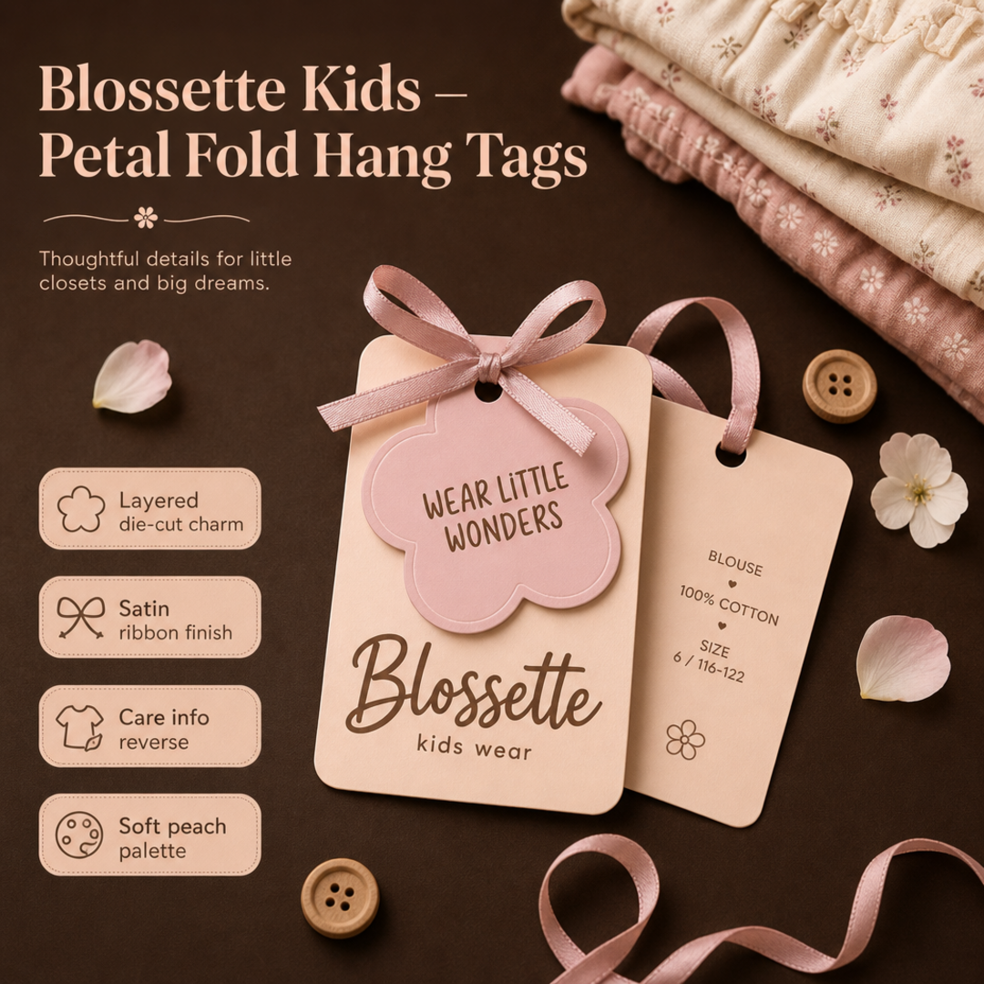Blossette Kids Petal Fold Hang Tags