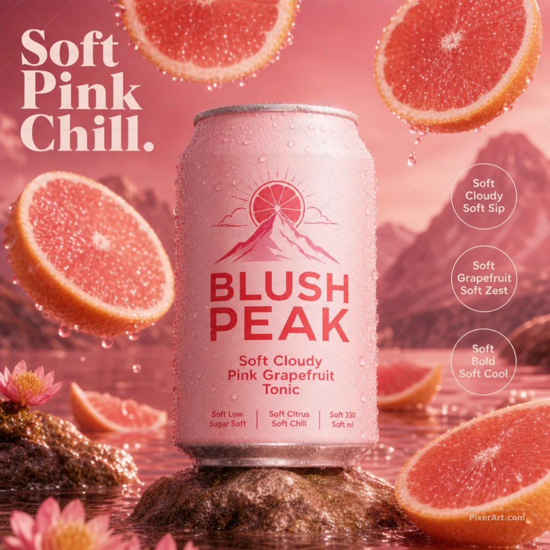 Blush Peak Soft Grapefruit Can