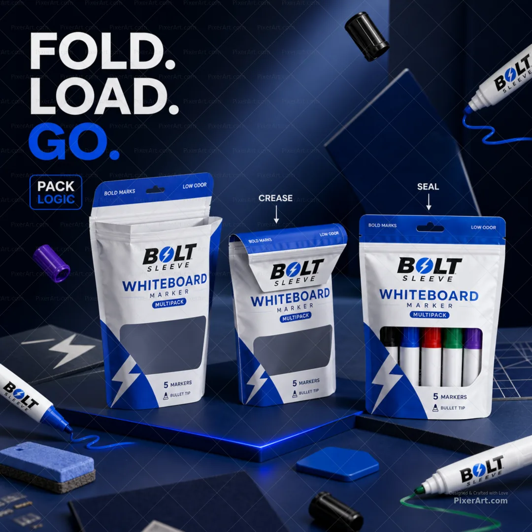 Bolt Sleeve Whiteboard Marker Multipack Pouch