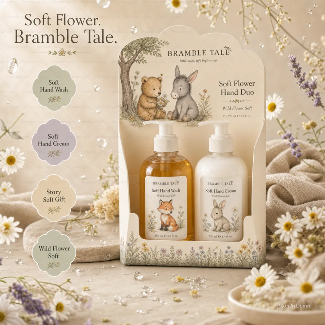Bramble Tale Soft Flower Hand Duo