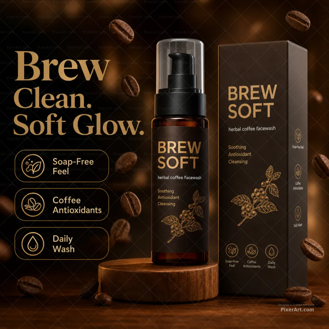 Brew Soft Herbal Coffee Facewash