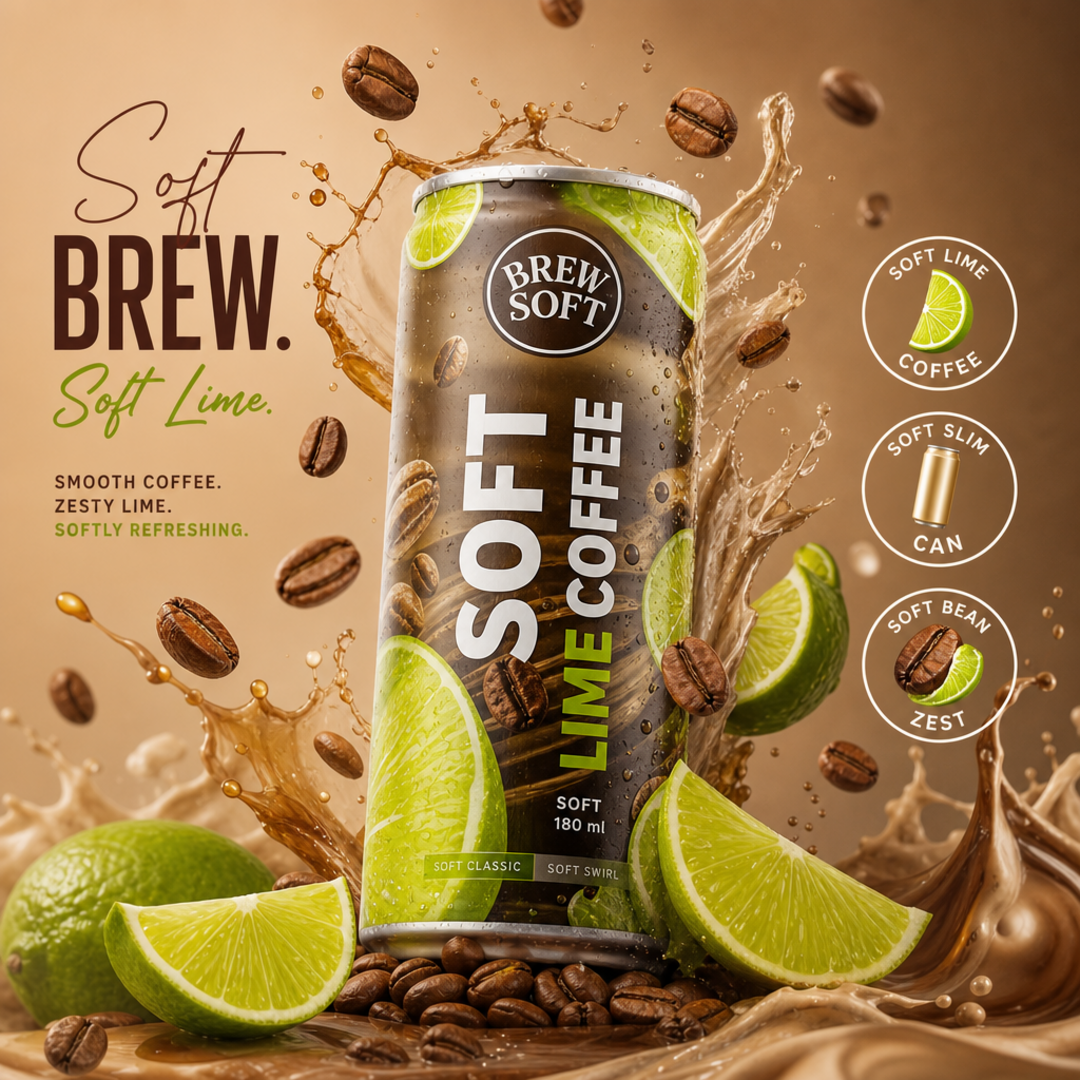 Brew Soft Lime Coffee Can