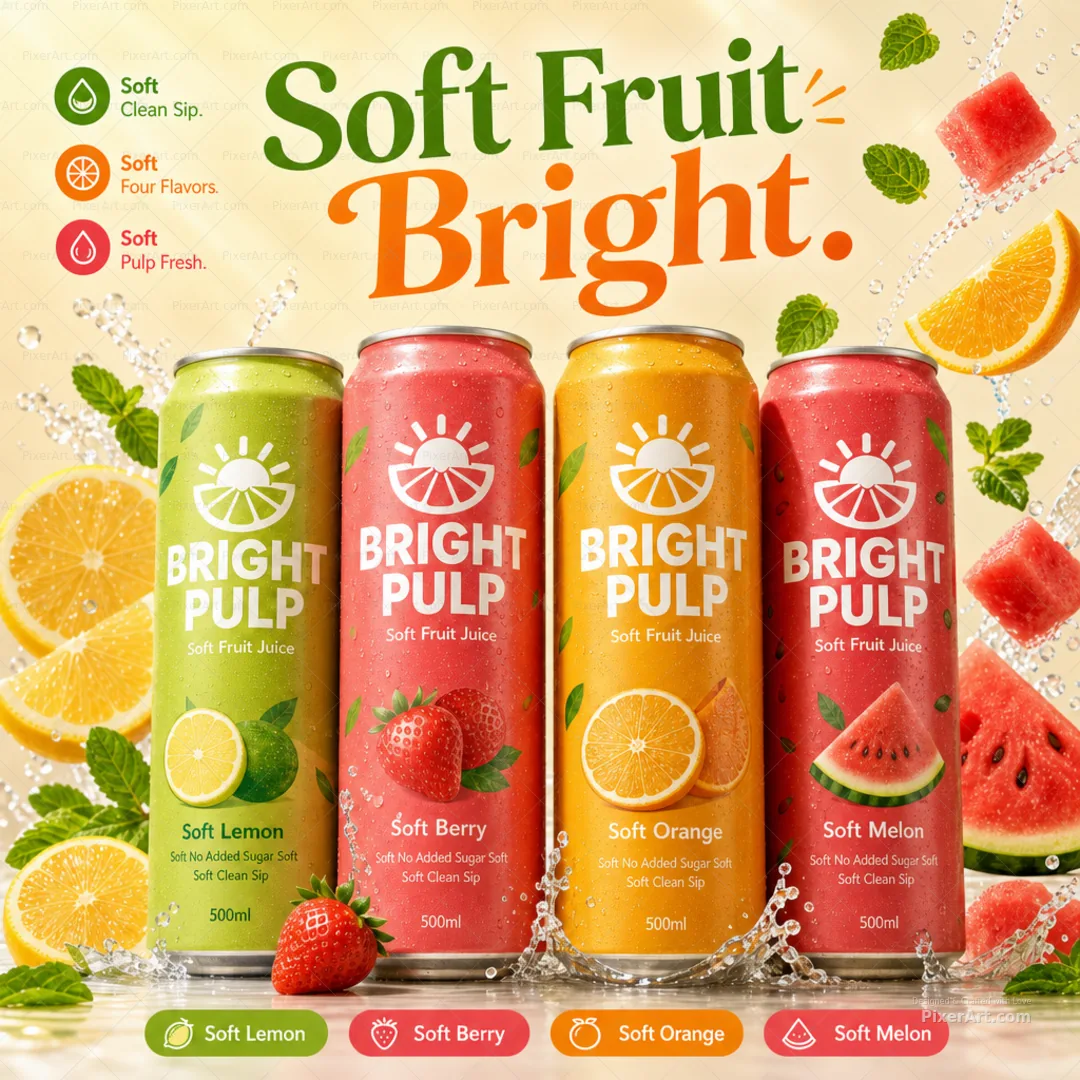 Bright Pulp Soft Fruit Cans