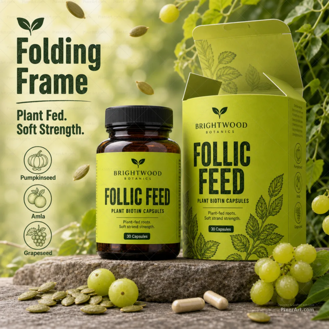 Brightwood Follic Feed Plant Biotin Capsules