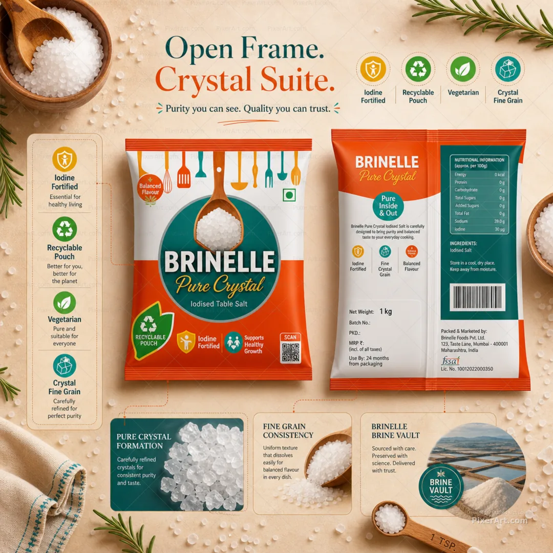 Brinelle Pure Crystal Iodised Salt
