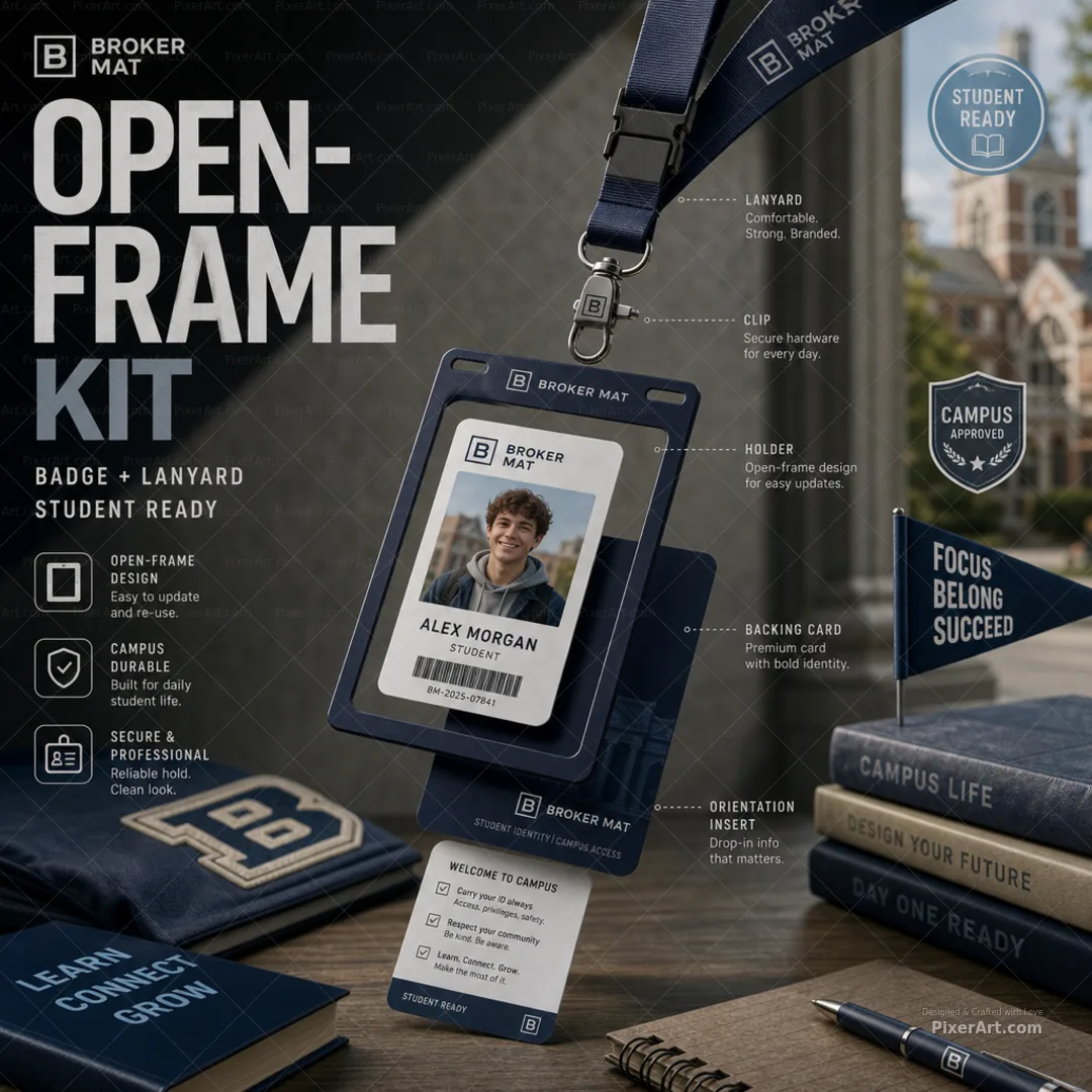 Broker Mat Campus ID + lanyard kit