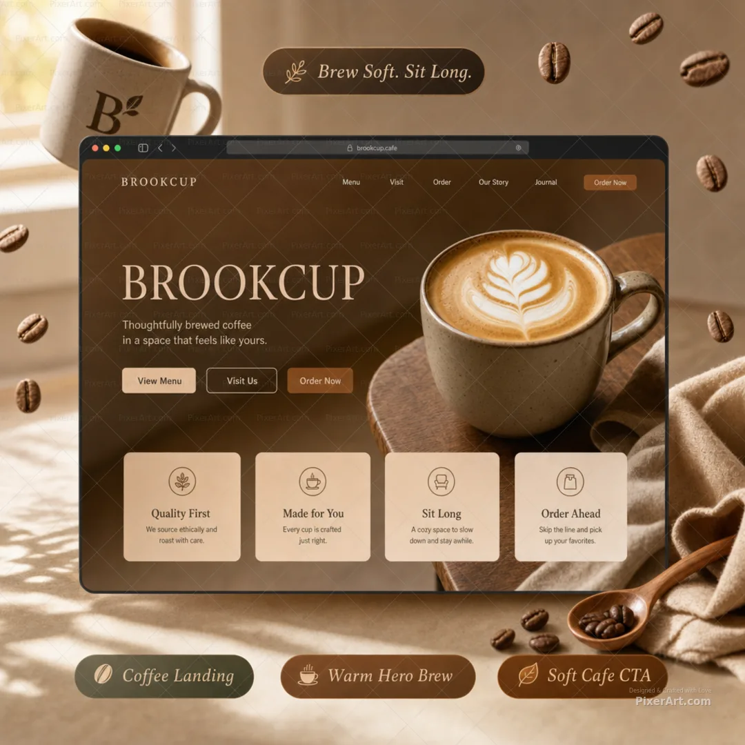 BrookCup Coffee Landing