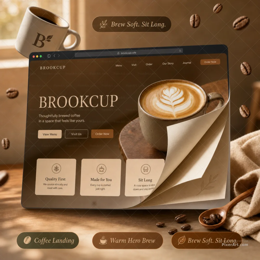 BrookCup Coffee Landing