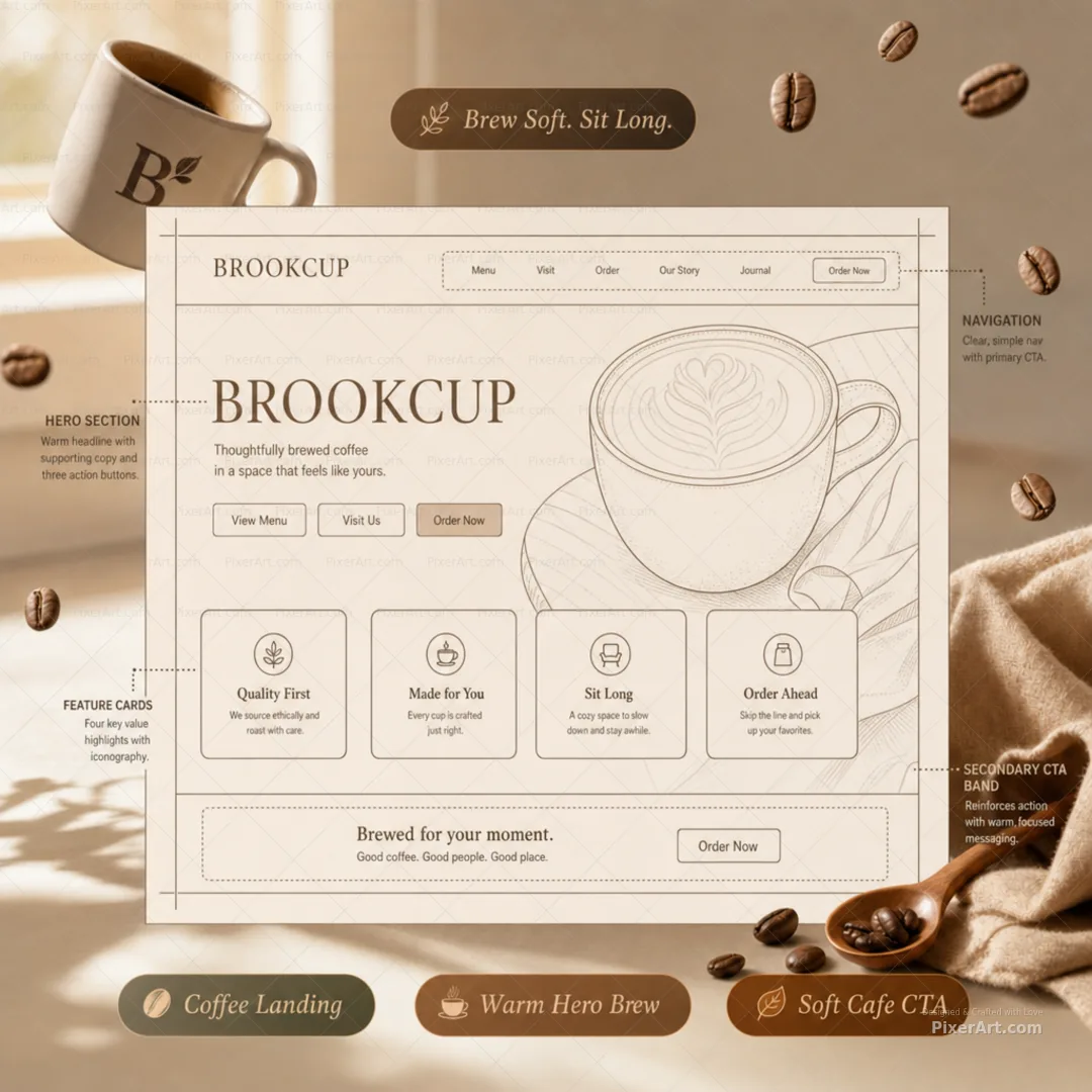 BrookCup Coffee Landing