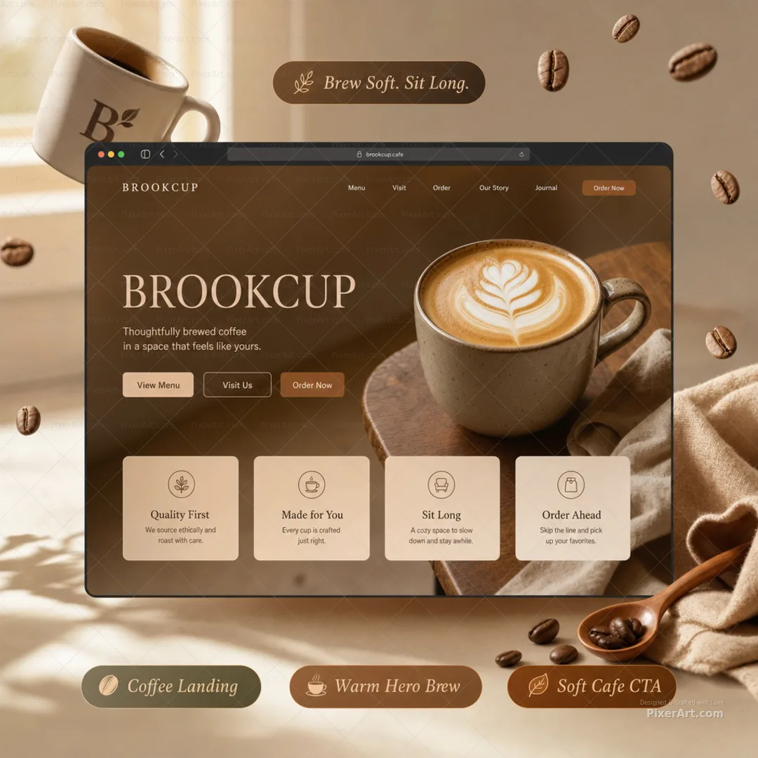 BrookCup Coffee Landing