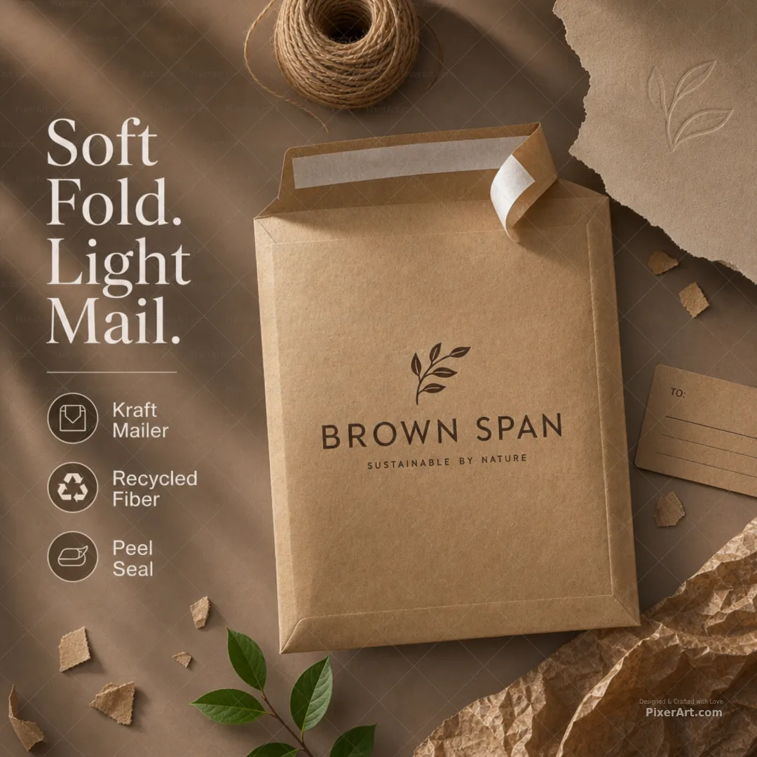 Brown Span Kraft Mailer Envelope