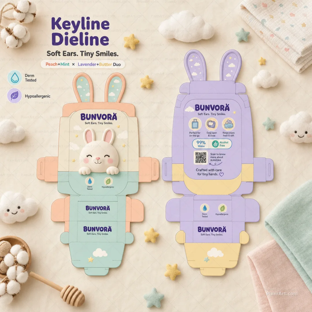 Bunvora Soft Ears Wipe Duo