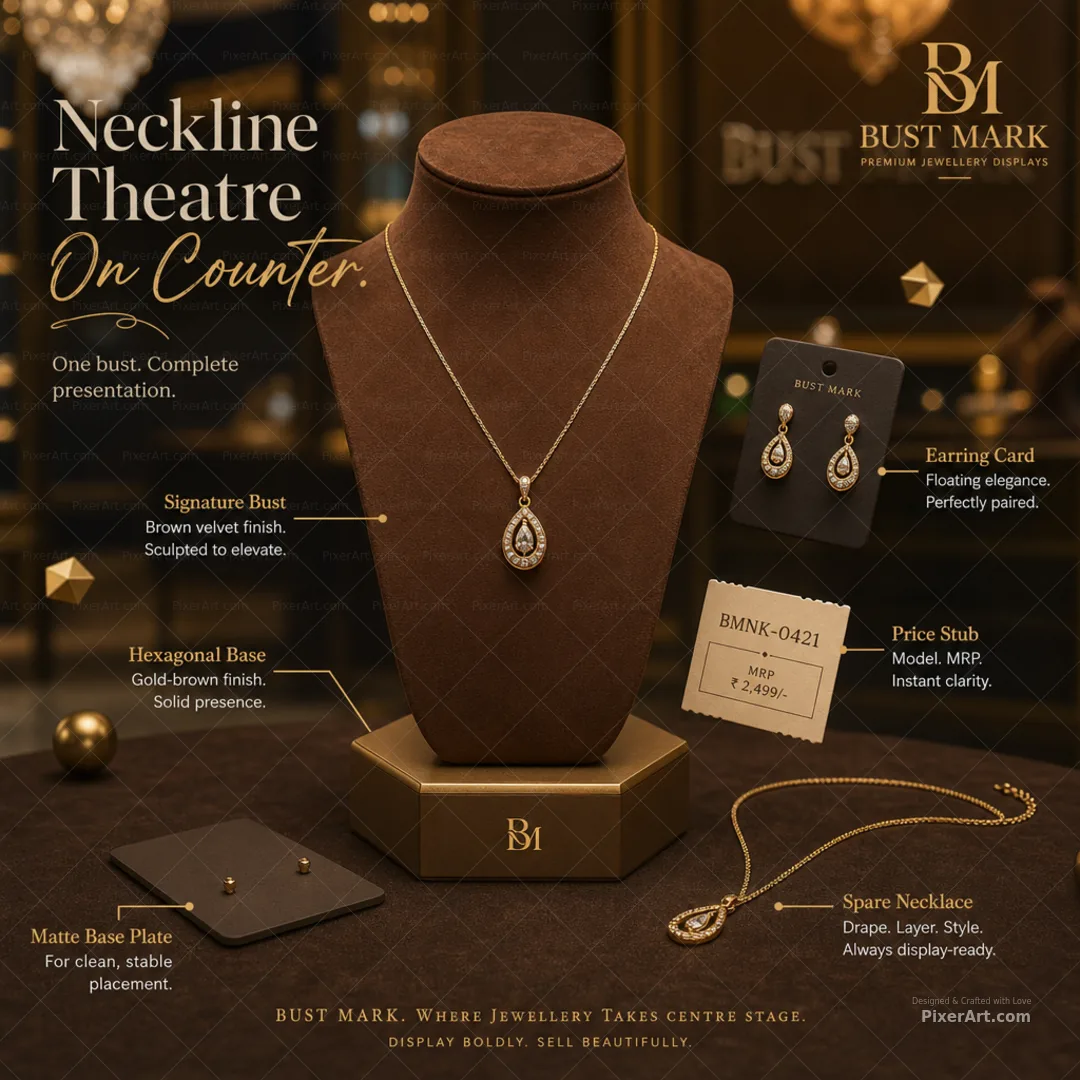 Bust Mark Jewellery Display Bust