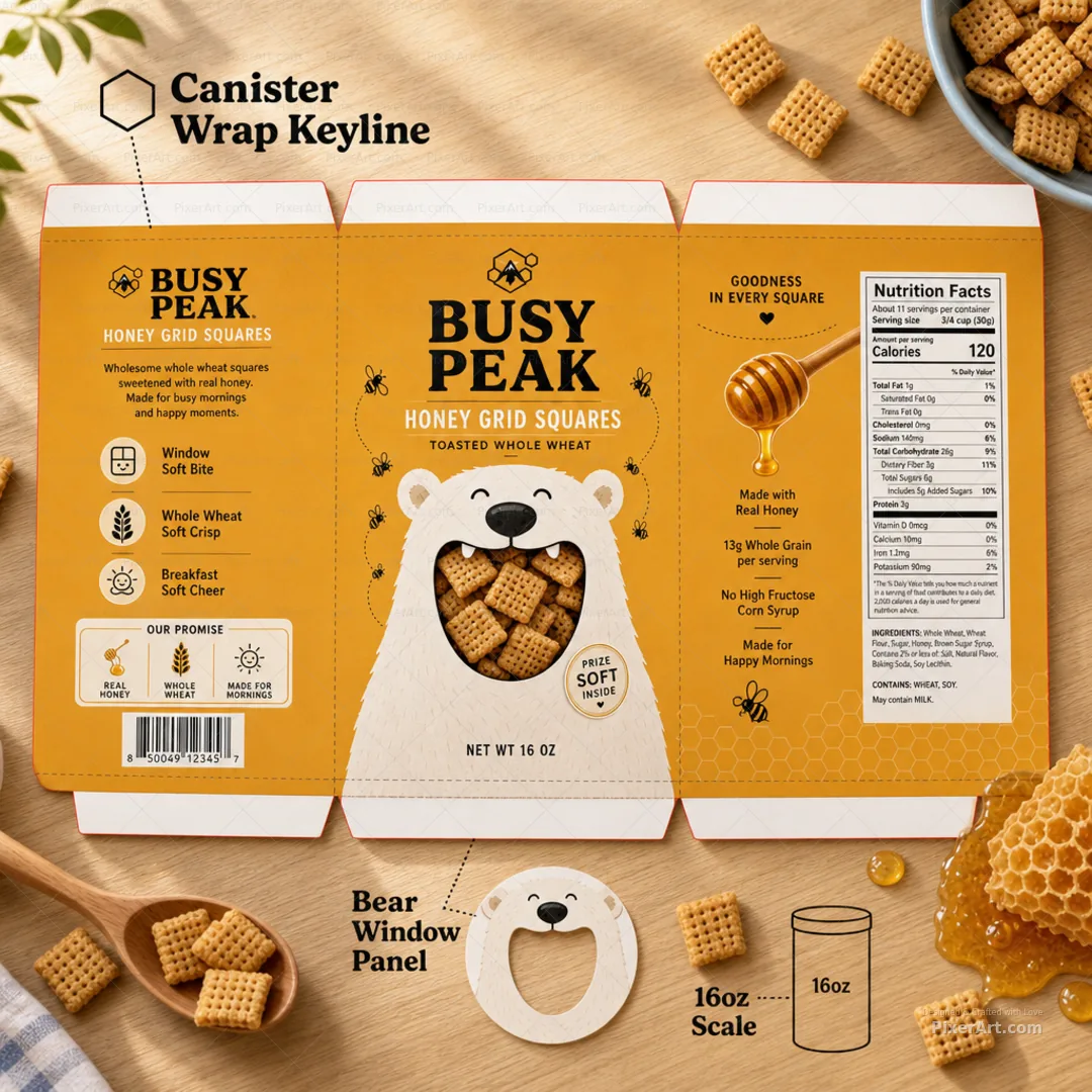 Busy Peak Honey Grid Squares