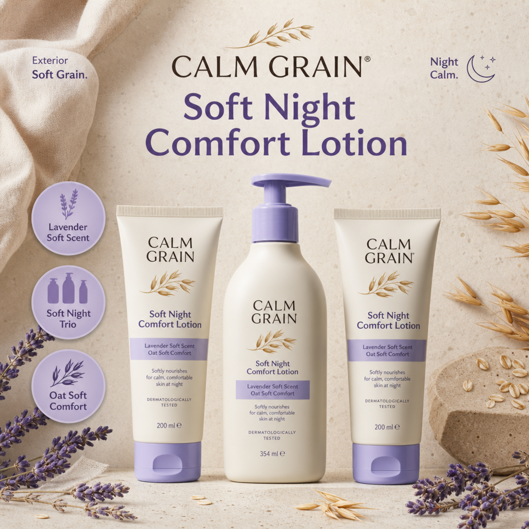 Calm Grain Soft Night Lotion Trio