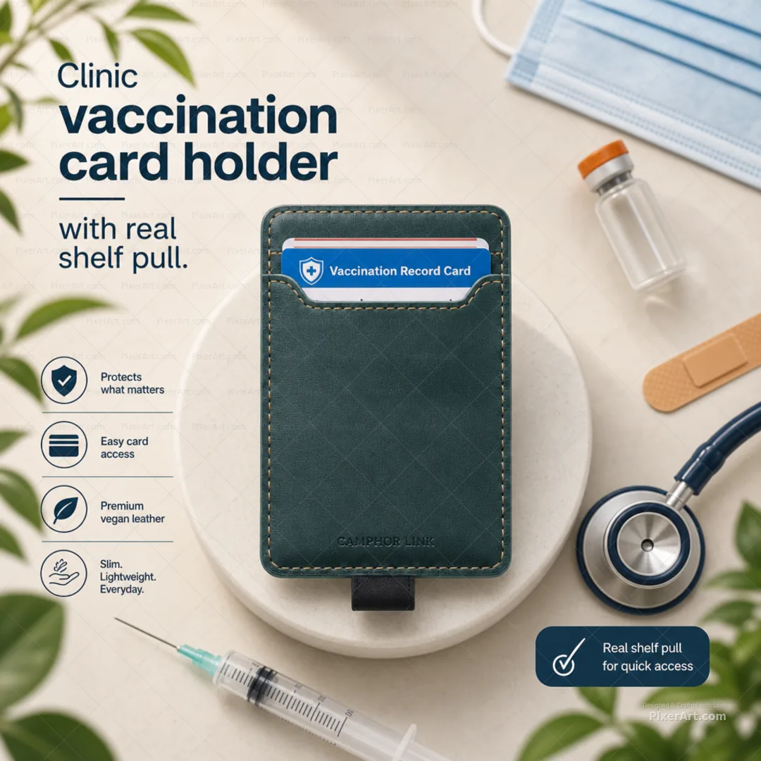 Camphor Link Clinic vaccination card holder
