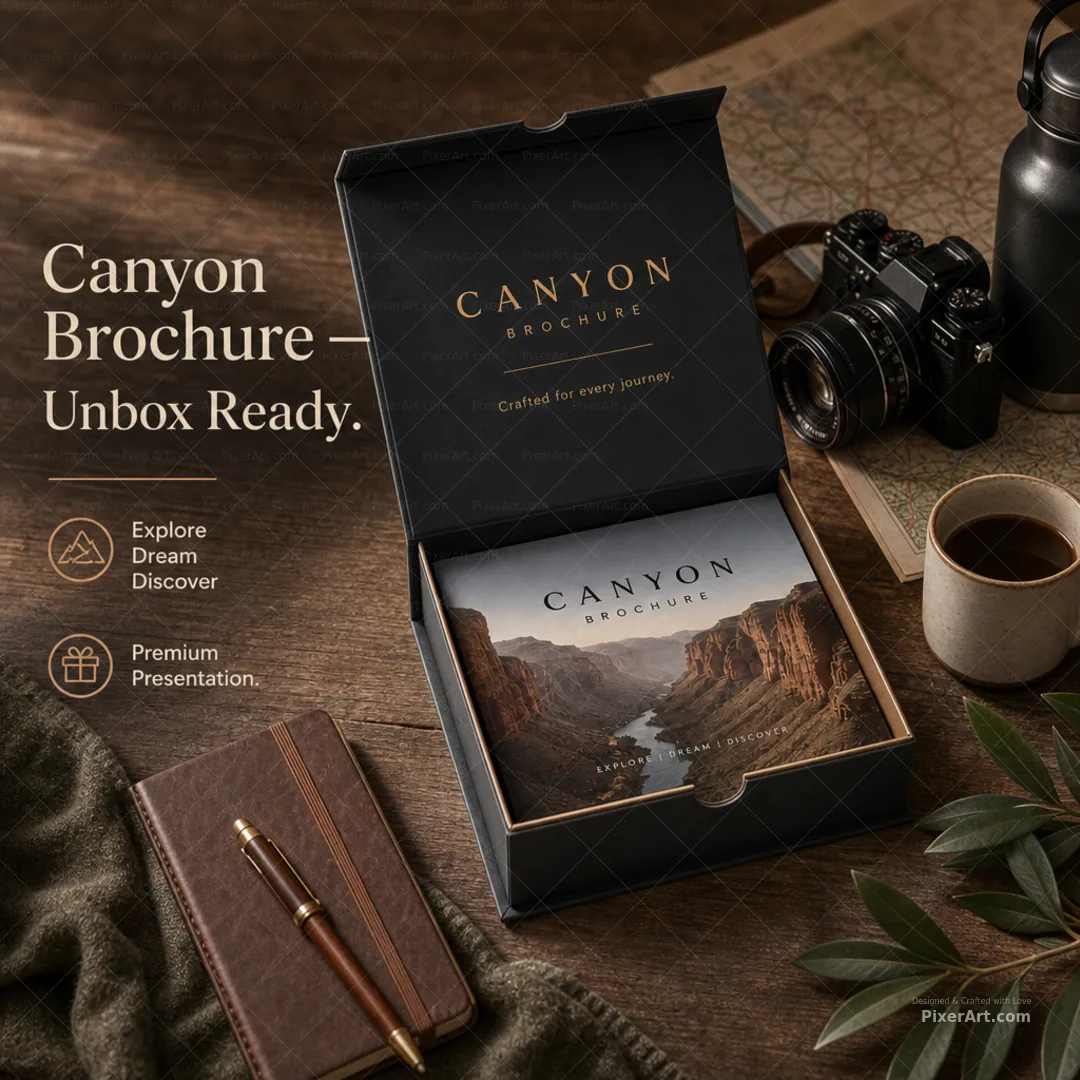 Canyon Brochure Unboxing experience sequence board