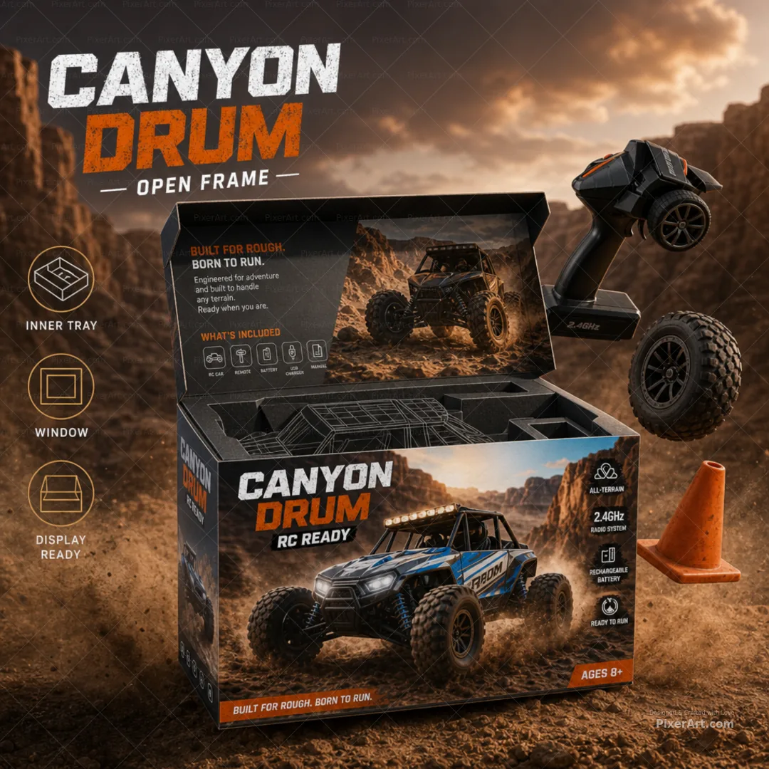 Canyon Drum Remote-Control Car Retail Carton