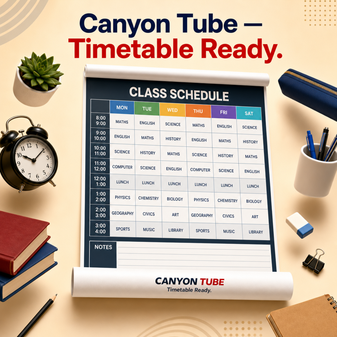 Canyon Tube Timetable Wall Poster Roll