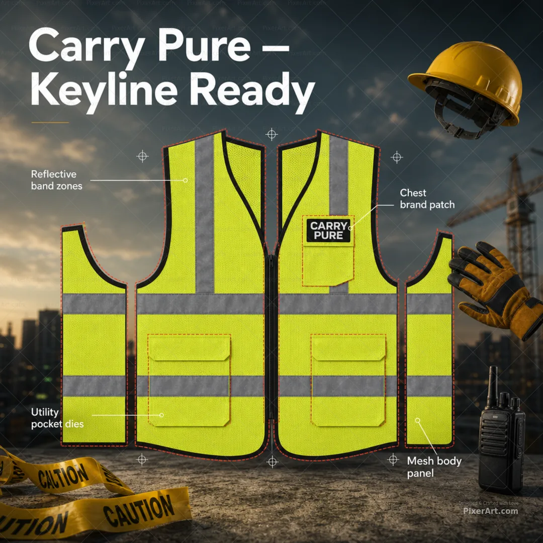 Carry Pure Reflective high-vis safety vest