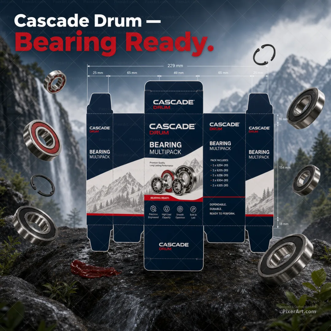 Cascade Drum Bearing Multipack Retail Carton