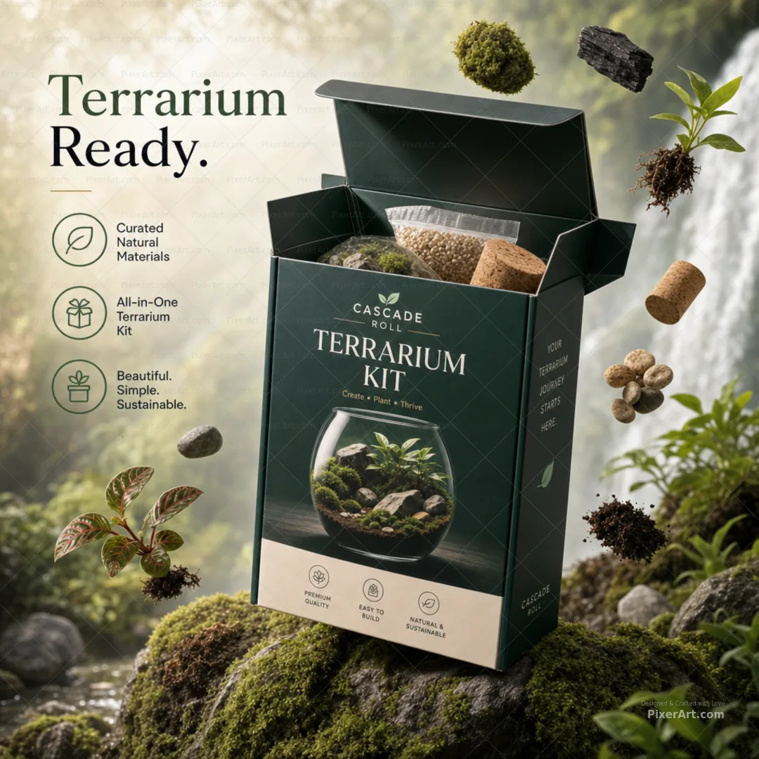 Cascade Roll Terrarium Kit Rigid Box