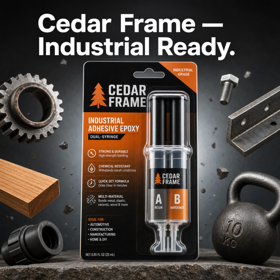Cedar Frame Industrial Adhesive Epoxy Dual-Syringe Blister
