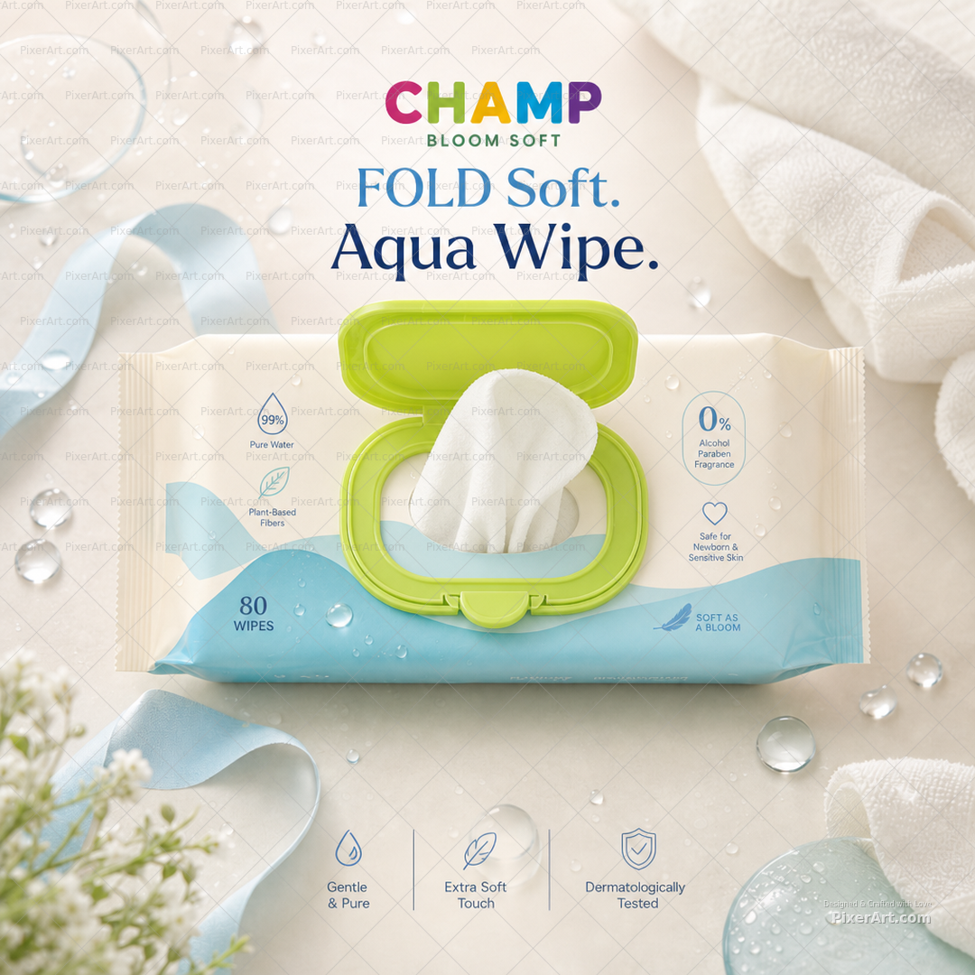 CHAMP Bloom Aqua Wipes