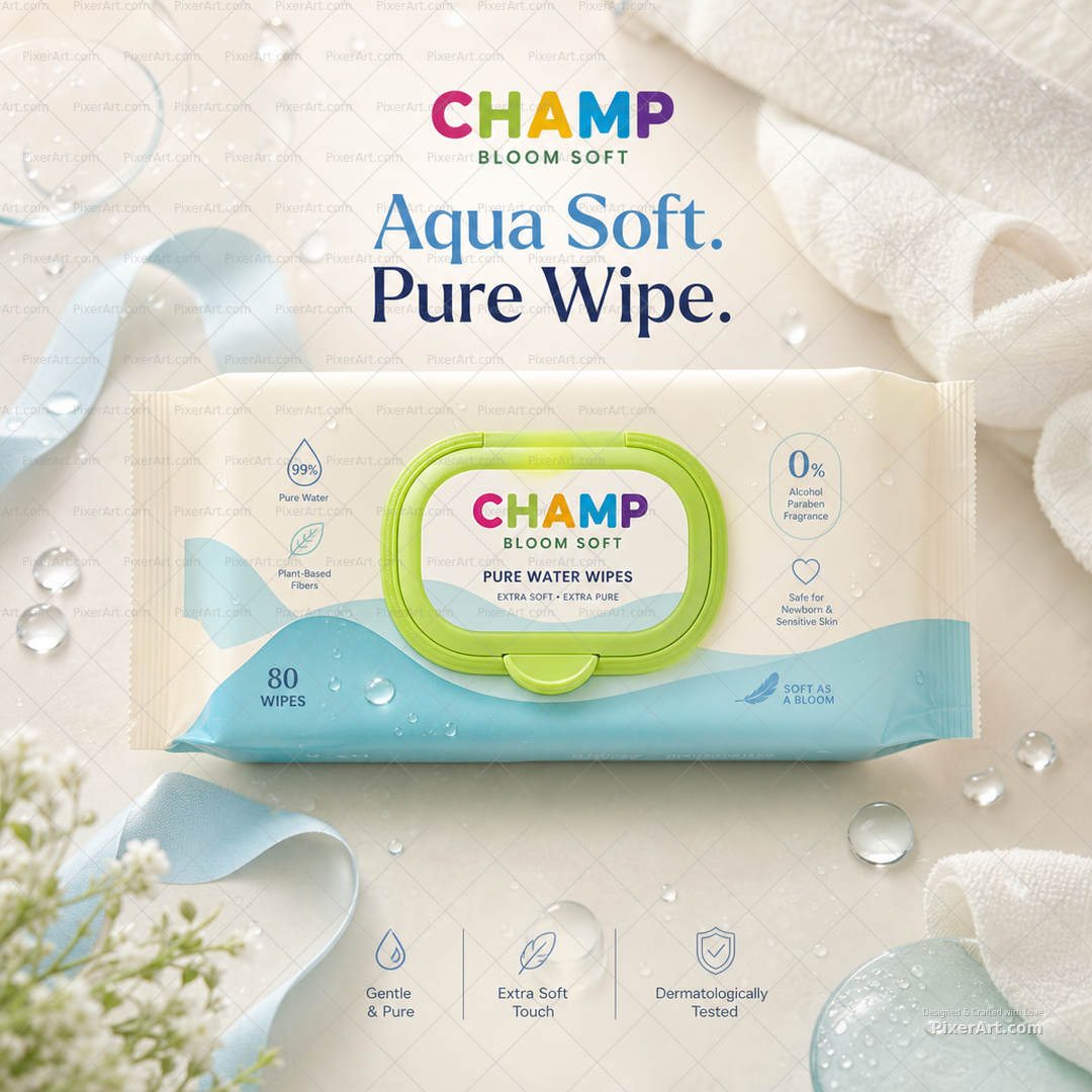 CHAMP Bloom Aqua Wipes